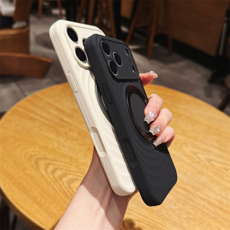 Étui de téléphone en silicone liquide à motif Wavy