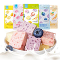 Cubes de yogourt avec morceaux de fruits Fraise Bleue