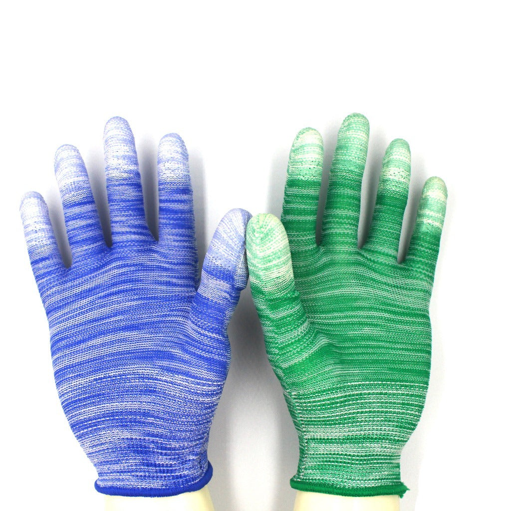 Protection du travail Gants de sécurité en nylon coloré PU
