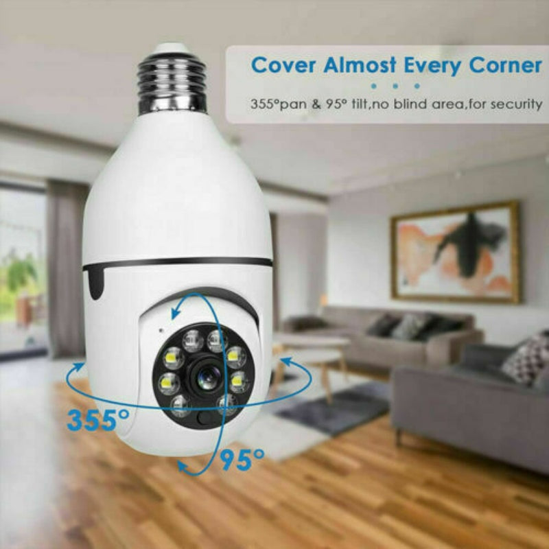 Caméra d'ampoule IR E27 1080P HD sans fil Wifi Smart Caméra de sécurité maison