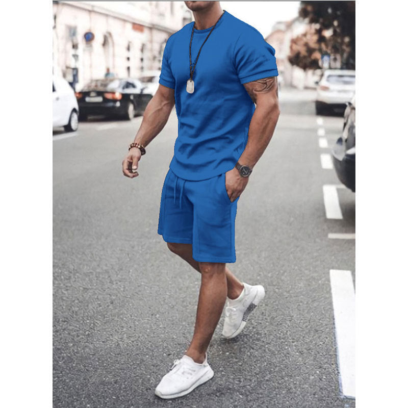 European and American Ebay Homme d'été Shorts à manches courtes Suit Sports Casual Men's Fash