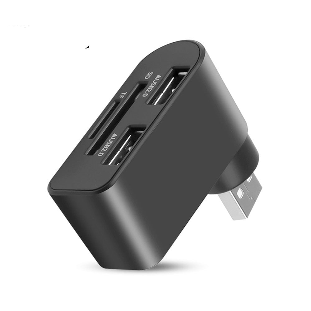 Rotation USB 2.0HUB moyeu multi-fonctions lecteur de carte diviseur un glisser trois port d'amarrage m