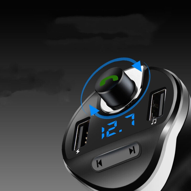 Voiture Bluetooth T20 Emetteur FM sans mains Chargeur de téléphone MP3