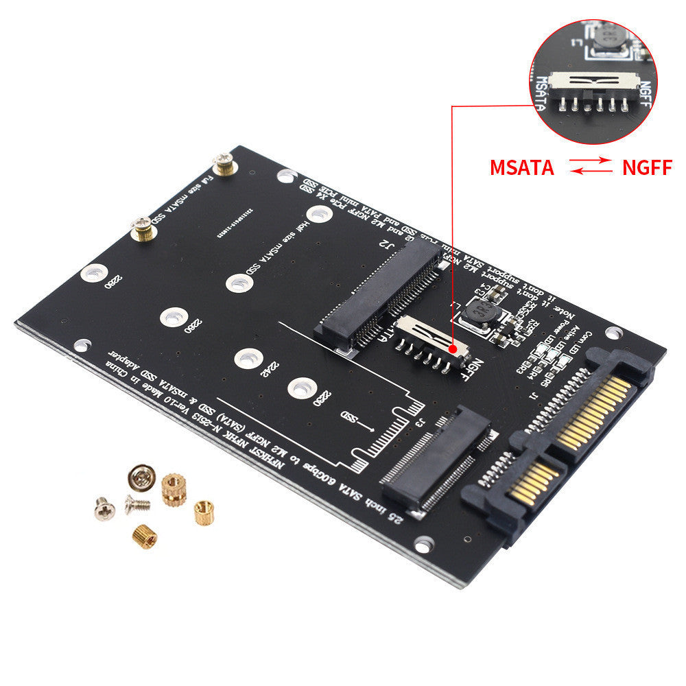 SATA3 à M2 carte de conversion SSD NGFF MSATA carte adaptateur tableau