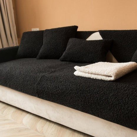 Canapé Coussin Non-dérapant épais tissu Lambswool Couvercle
