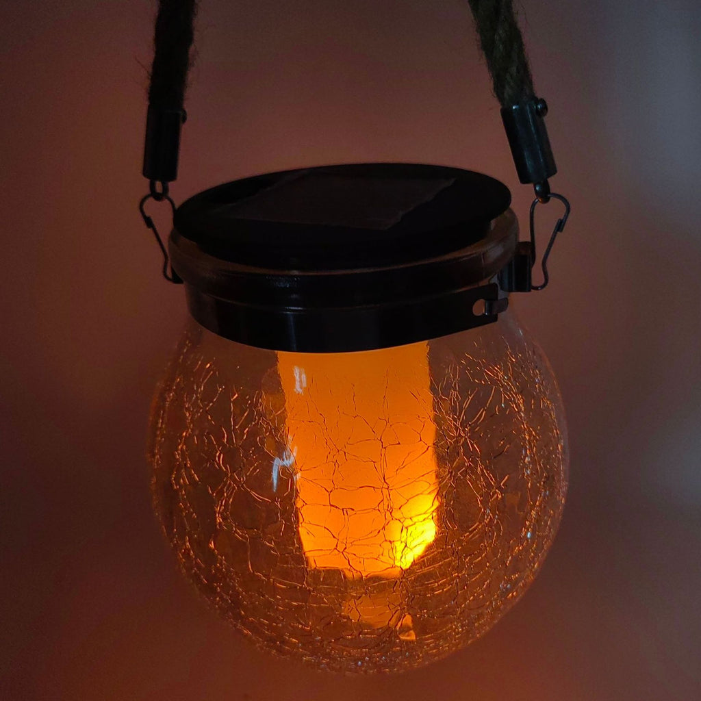 Lampe à fissure solaire pour cour extérieure en verre