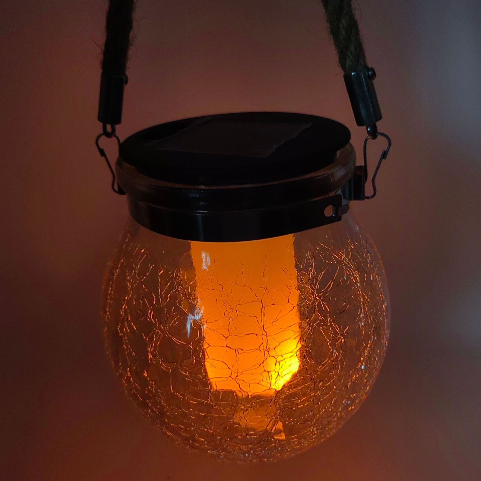 Lampe à fissure solaire pour cour extérieure en verre