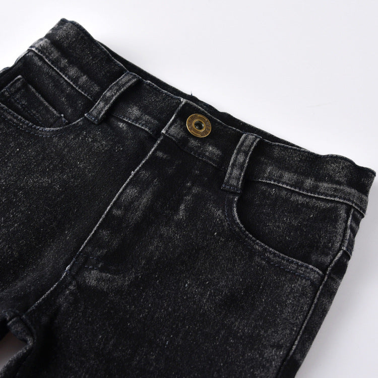 Pantalons de denim haute élasticité pour enfants