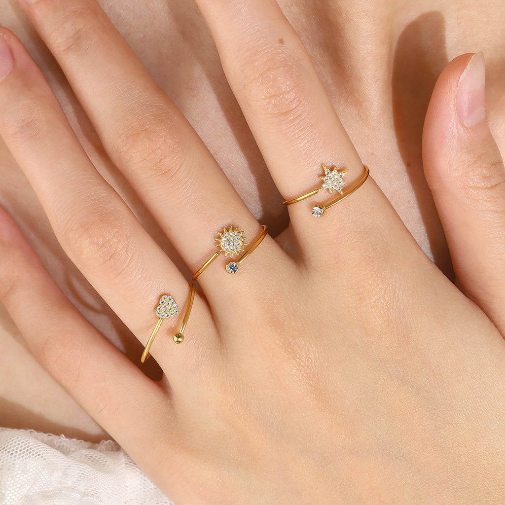 Bague de coeur polyvalente Mango Star style Instagram