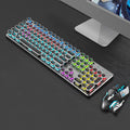 Clavier mécanique Steampunk et jeu de souris Retro 87-key Bureau Ordinateur portable filaire