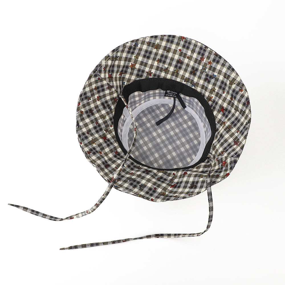 Caricature décorée à la cravate pour femmes Full-print Chapeau à corde rayée pour Ou