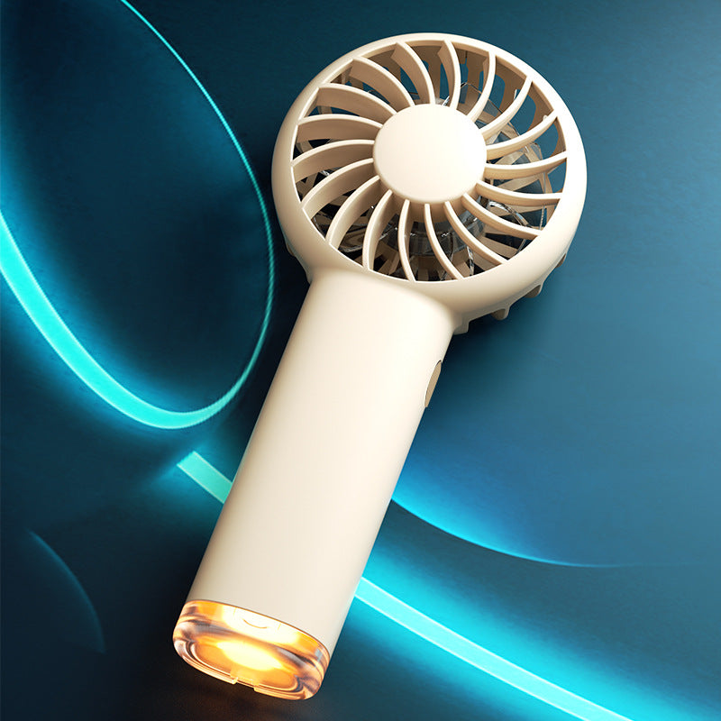 Ventilateur portatif portatif avec lumière ambiante 3 vitesses rechargeables