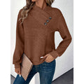 Sweatshirt pull avec un design boutonné et manches longues