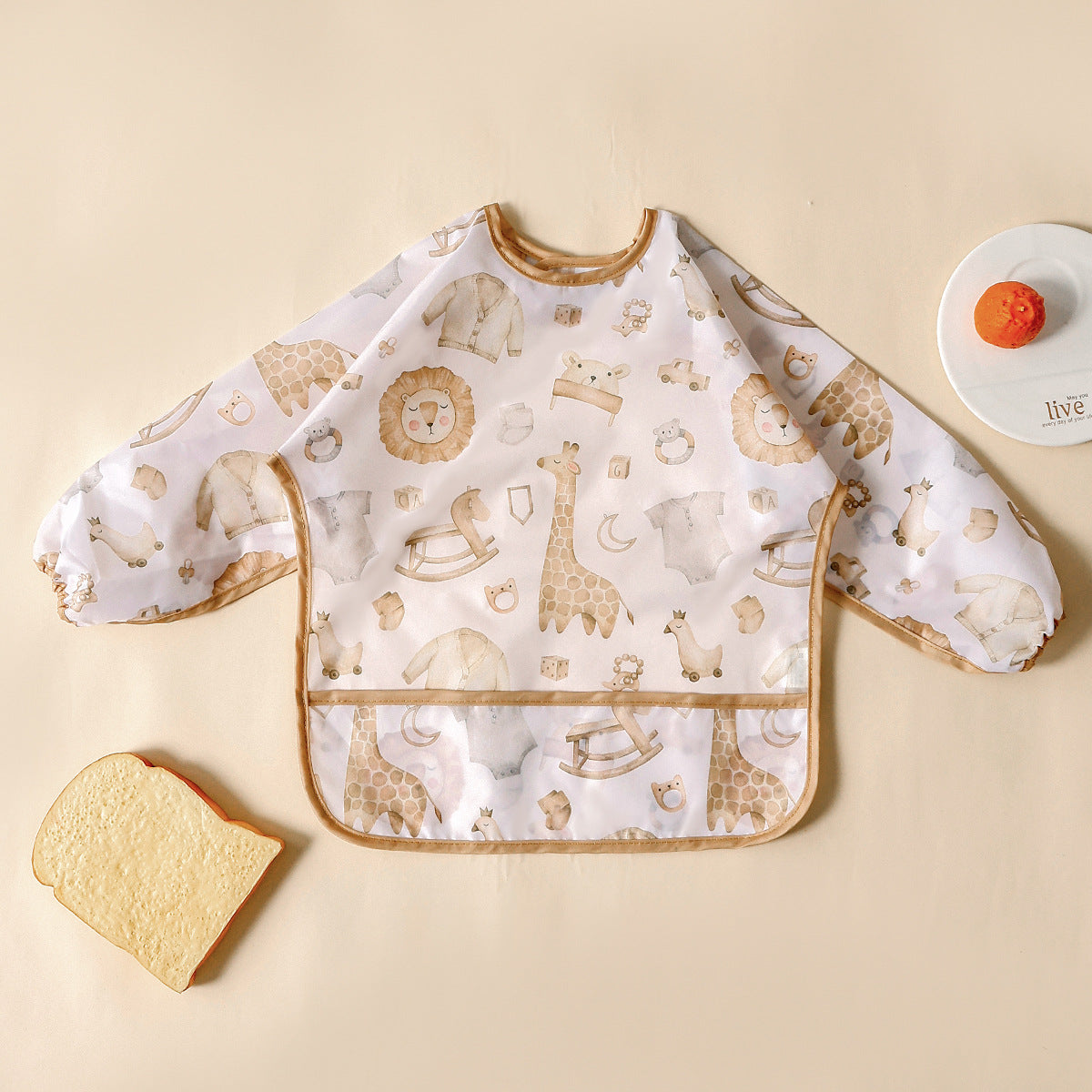 Coverall manches longues Reversible Baby Bib Gown