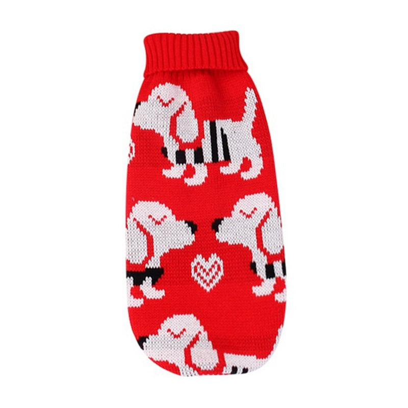 Vêtements de chien en col roulé de Noël