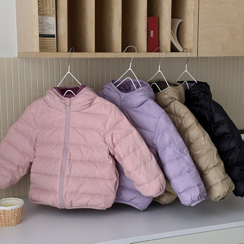 Vêtements de protection contre le froid légers pour enfants à capuchon