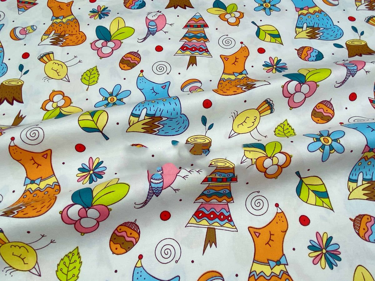 Cartoon coton Twill feuille de lit Couverture matelassée Tissu imprimé