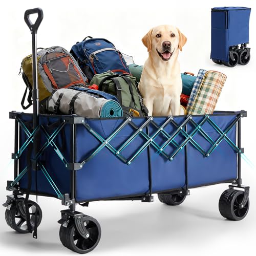 Chariot pliable - 440 livres pliable Véhicule multifonctionnel ultra-long avec