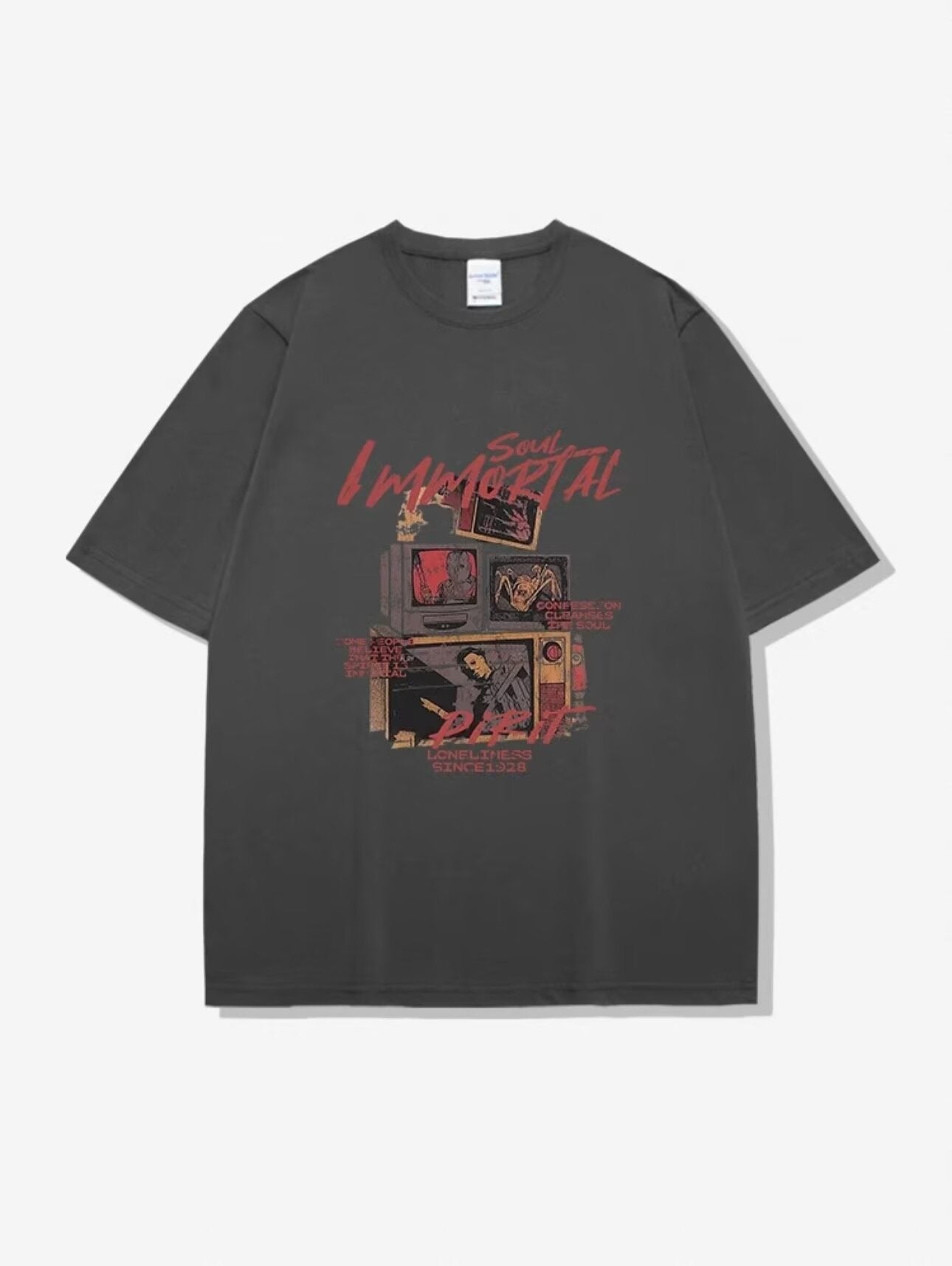 T-shirt American Retro Short Sleeve Hommes