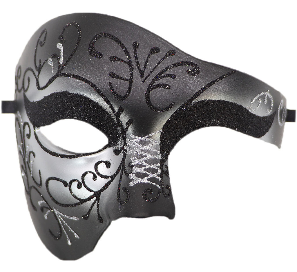 Masque de fête antique avec un seul oeil et demi face latérale