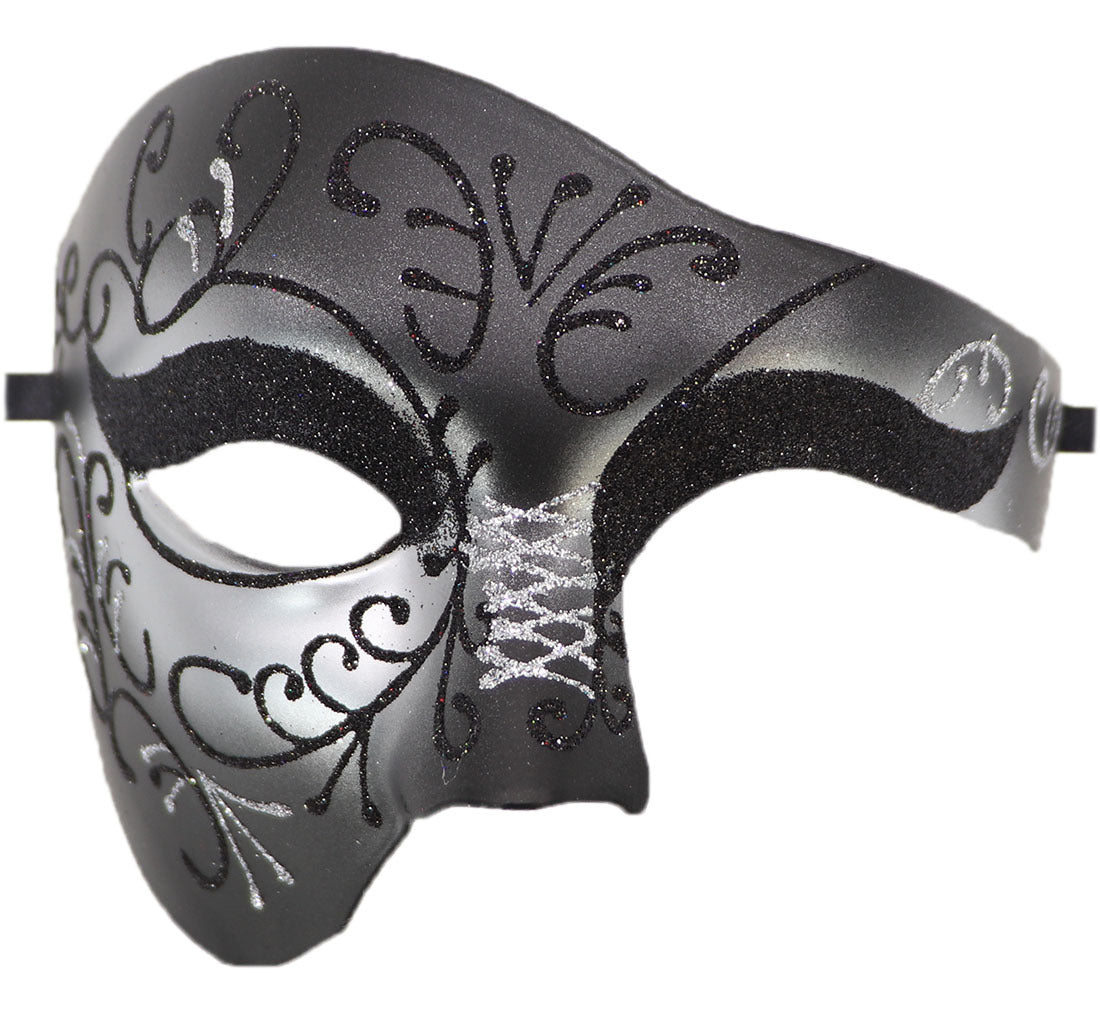 Masque de fête antique avec un seul oeil et demi face latérale