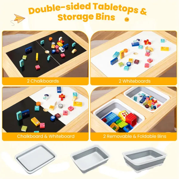 Table d'activités et chaises pour enfants tout-en-un