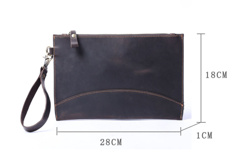 Crazy Horse en cuir simple pour les hommes
