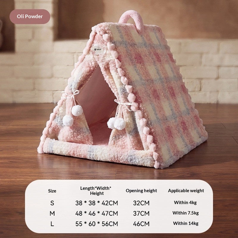 Animaux de compagnie Portable Courbé Maison Nid Petit à moyenne taille chien lit et lit de chat