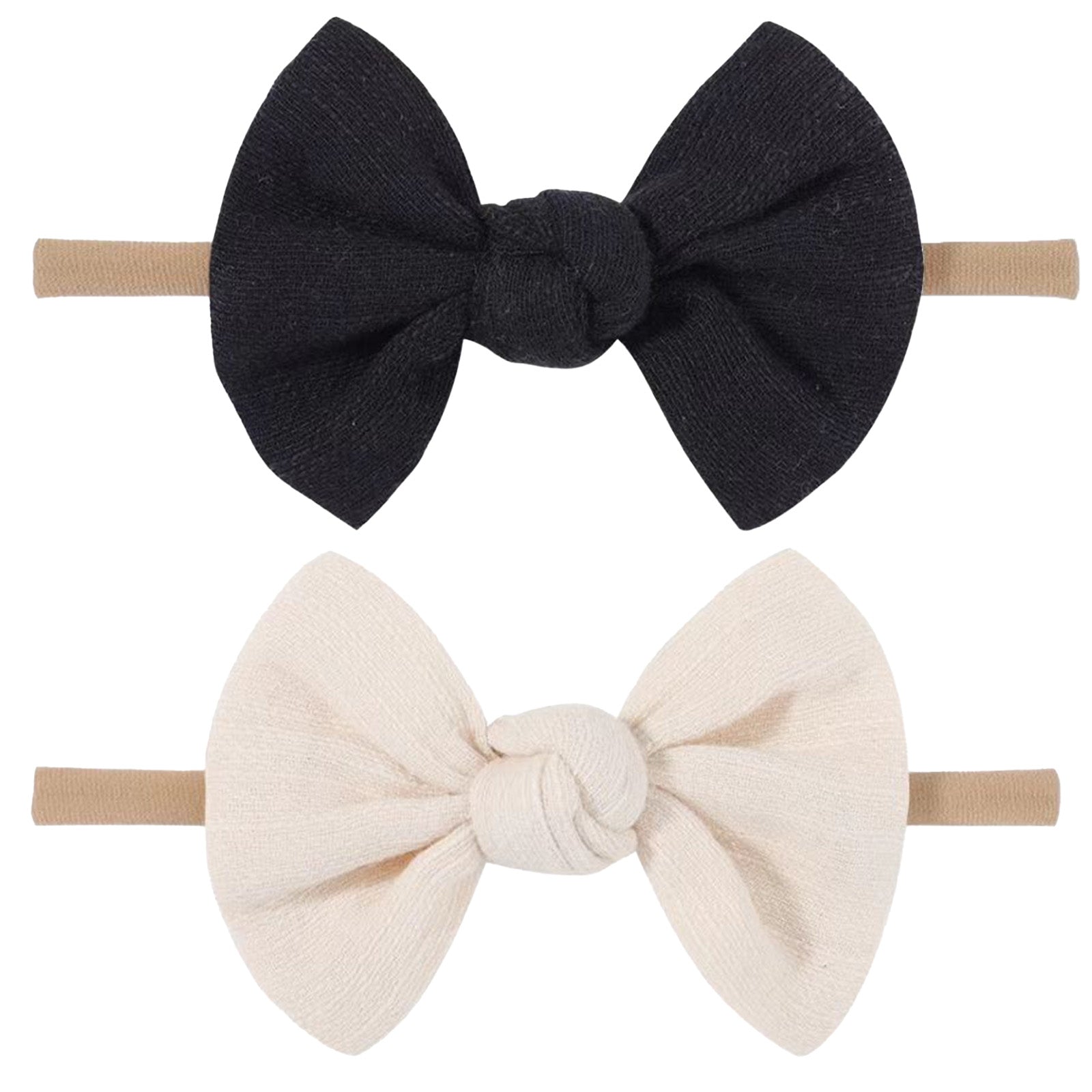 Bandes de tête douces Bébé filles Nylon Bande de tête avec cheveux Bow bandes de cheveux Accessoires pour cheveux pour Newb