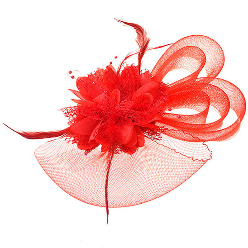 Fleur de tête de maille de plume de mariée