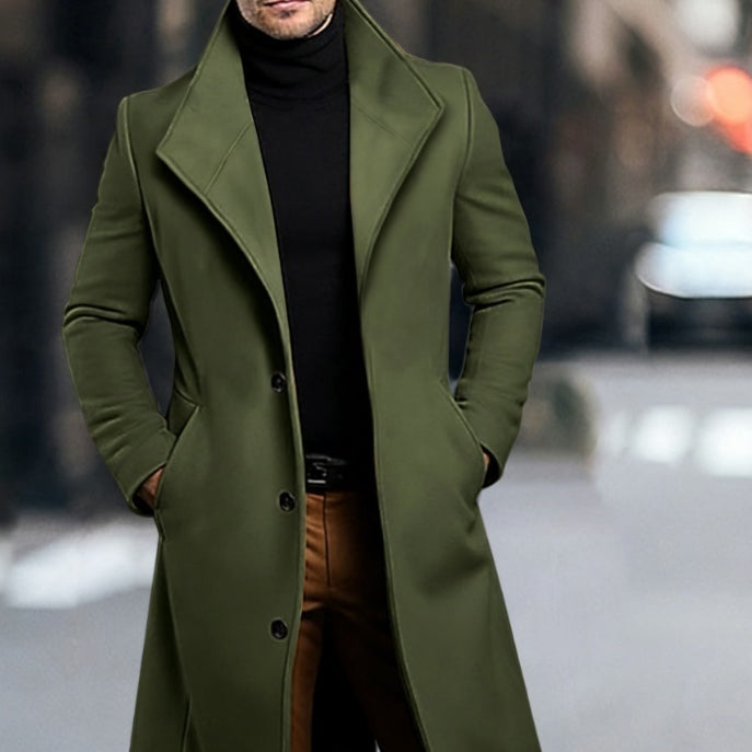 Manteau en laine mi-longueur pour hommes