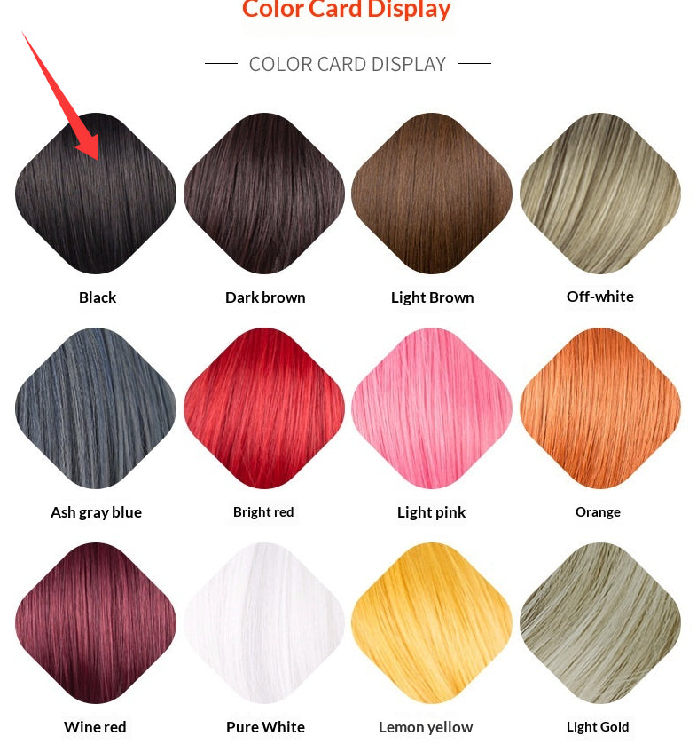 Women High Temperature Fiber Wig with Middle Part