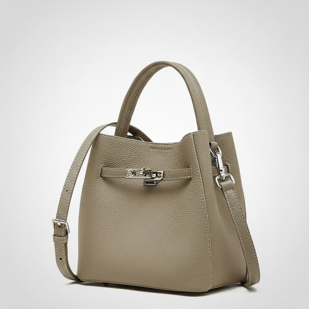 En automne et en hiver véritable sac de seau de légumes en cuir pour les femmes