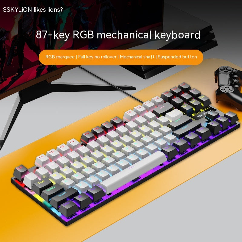 K87 Axis mécanique vert Axis rouge Clavier filaire