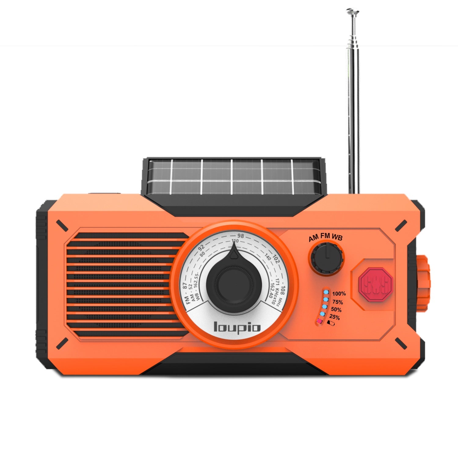 Radio à main multifonctionnelle d'urgence avec lampe de poche lumière de lecture