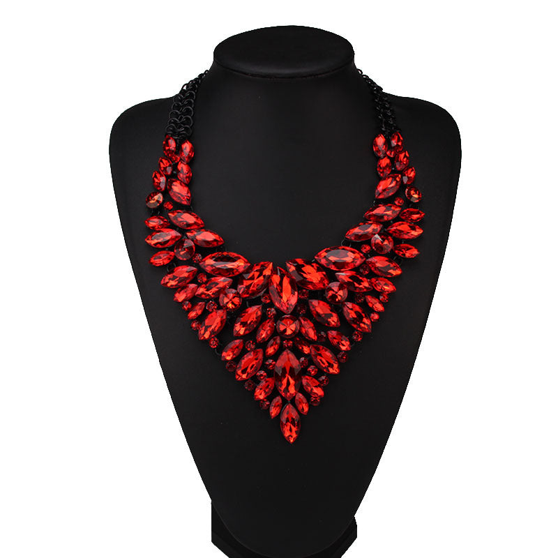 Collier en Strass en alliage Chaîne de sweater en diamant