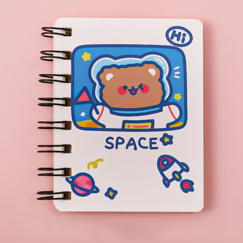 Carnet de notes de poche portatif à glissière d'astronaute