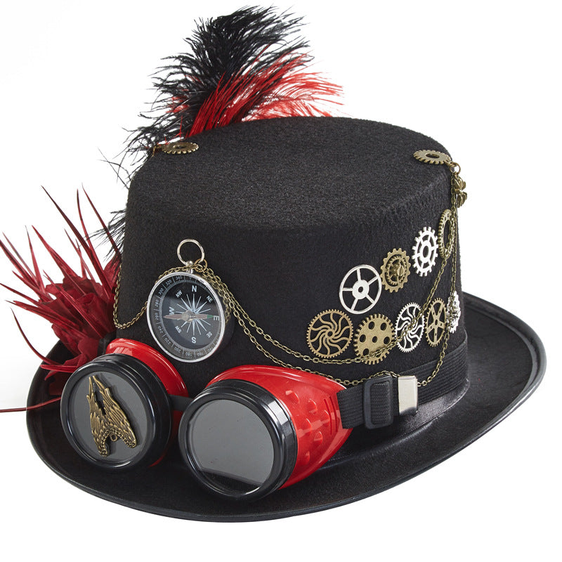 Chapeau de haut en forme de lunettes de protection