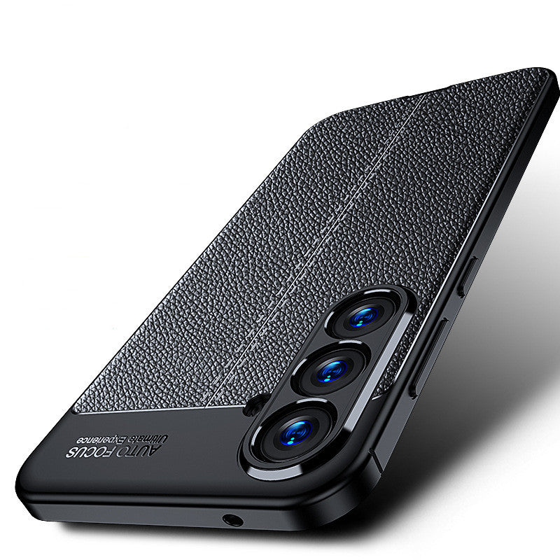 S24Ultra Telephone Case M34 Litchi Pattern A35 Anti-fall Shell Business S23FE Cas de protection