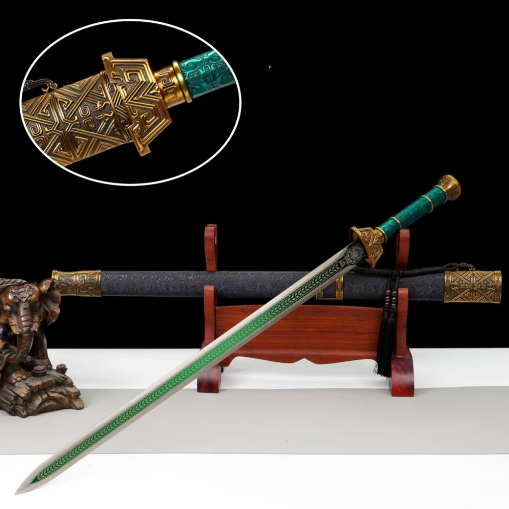 Épée Tang-Style Épée Long-Style Épée Blade Autodéfense Arme froide Sabe horizontale Tang-Style