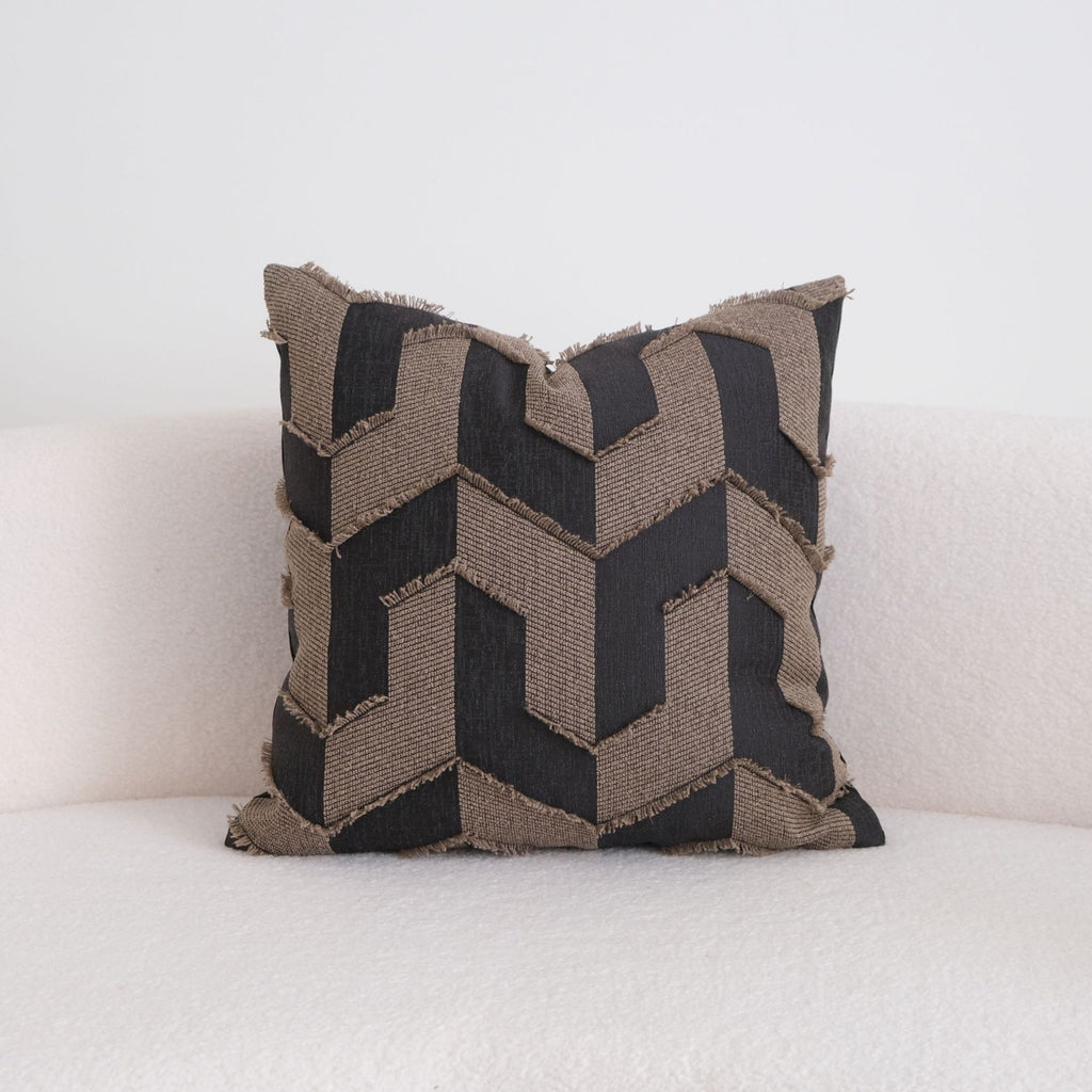 Oreiller Tassels Waist Oreiller Étui Chenille Canapé Coussin Hôtel Modèle Chambre Coussin Cove