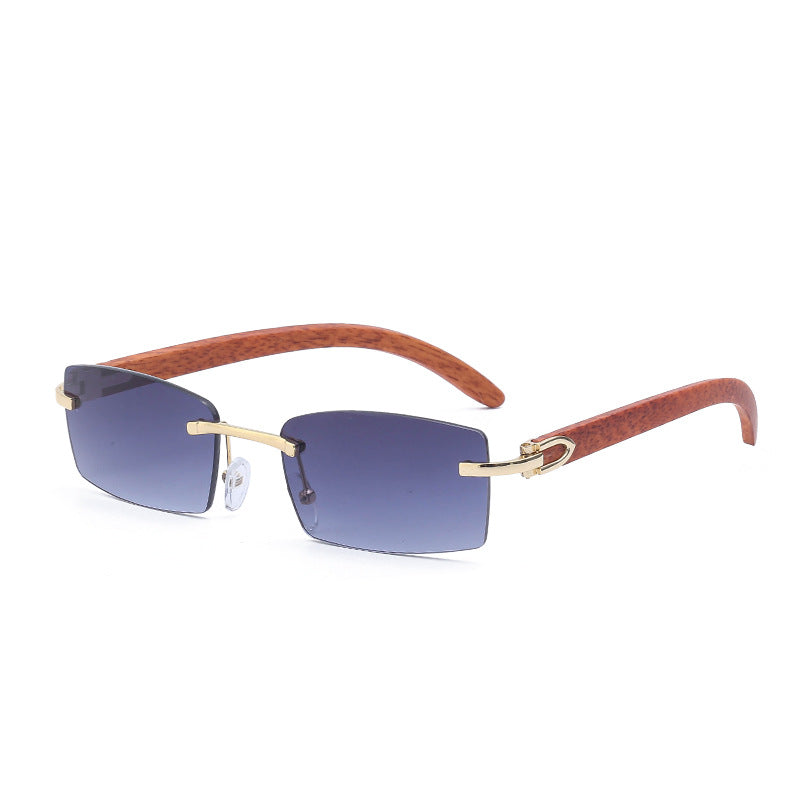 Lunettes de soleil de mode Lunettes de soleil homme ultra-claires sans cadre Marine Diamond Trimming Trend 75