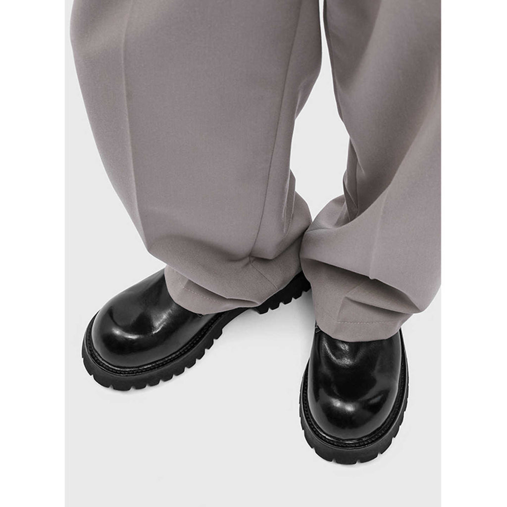 Hommes Commuter Casual Chaussures en cuir avec des semelles épaisses