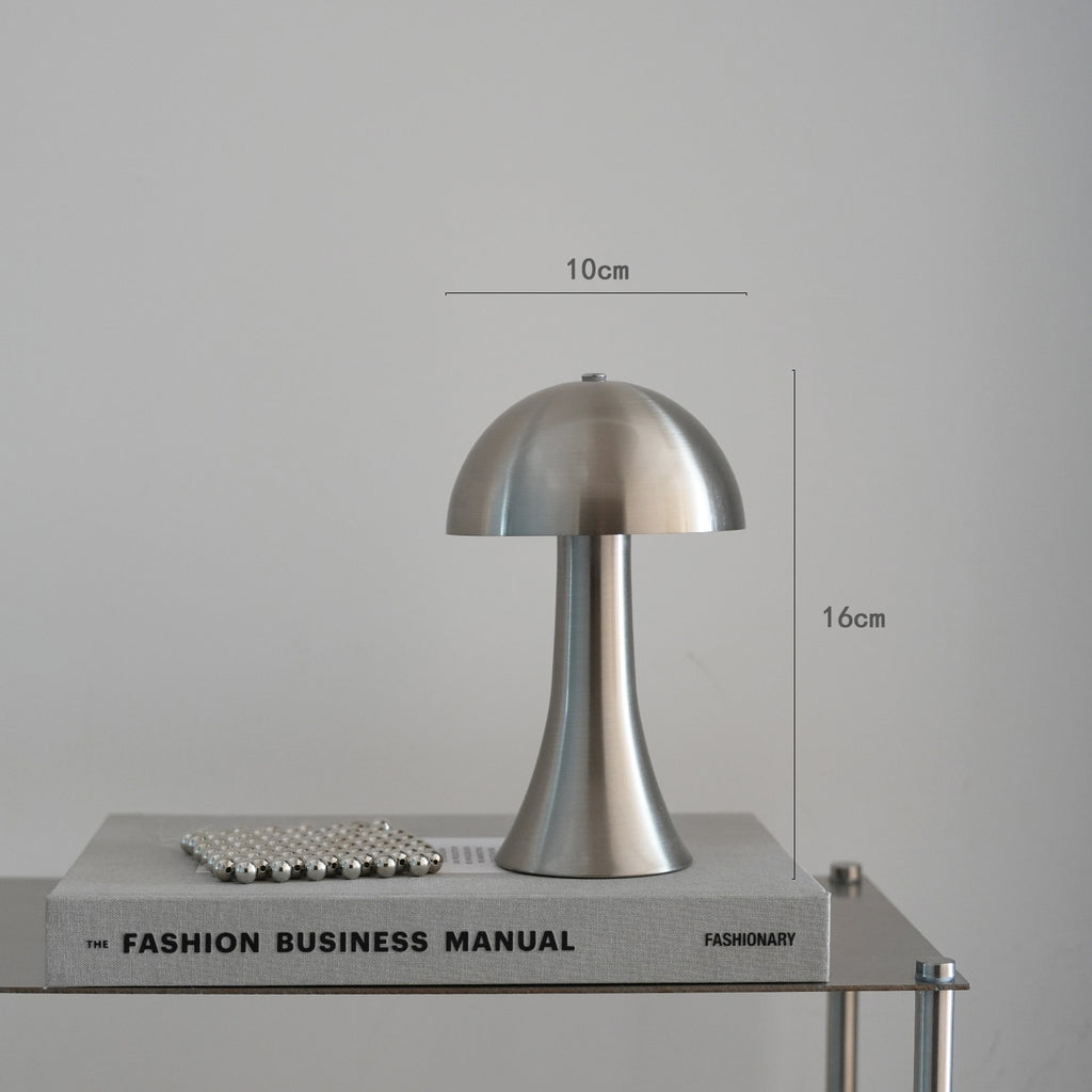Lumière de nuit décorative en forme de champignons en acier inoxydable