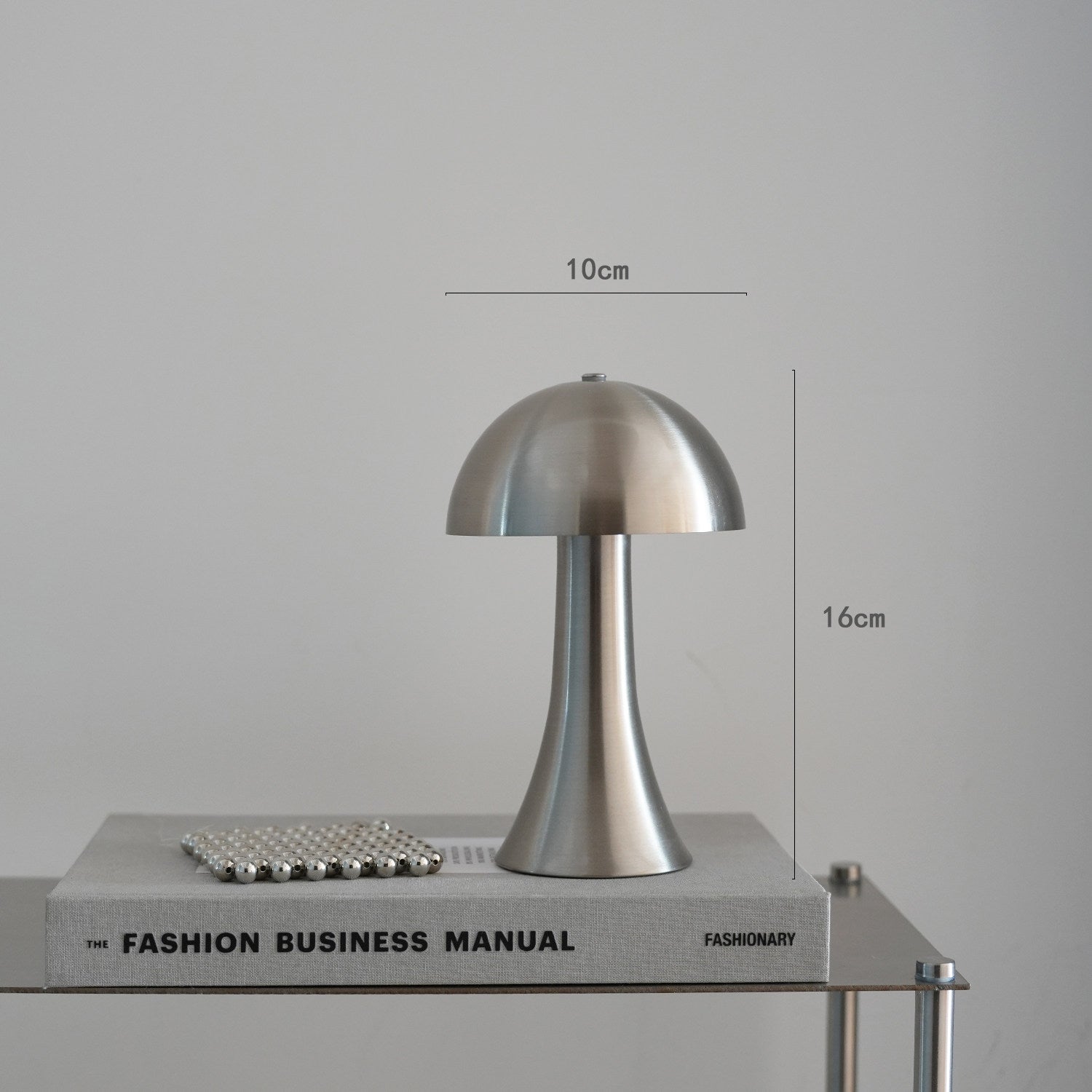 Lumière de nuit décorative en forme de champignons en acier inoxydable