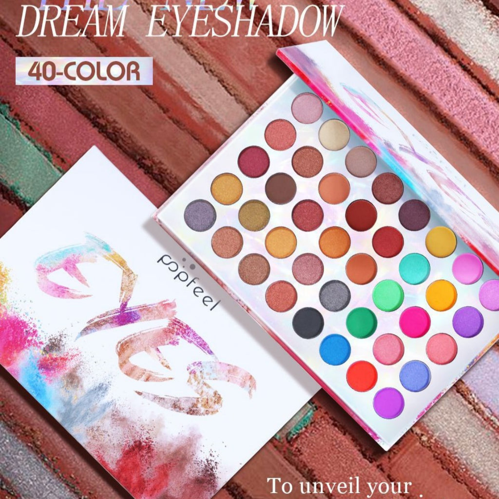 Shadow d'oeil de maquillage mixte multicolore Shimmer Matte