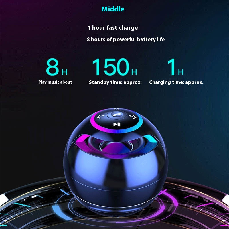 Lumière colorée Bluetooth Audio Super Dynamic Bass Boost Portable Petit haut-parleur Mini High S