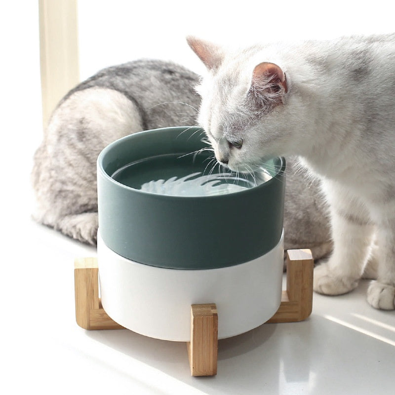 Solid Color Minimalist Accueil Utilisation Céramique Cat Food Feed Bowl