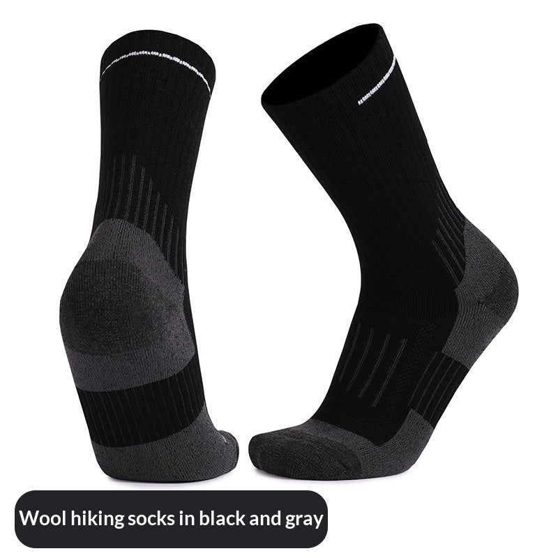 Chaussettes en laine respirantes antidérapantes pour homme résistant à l'usure