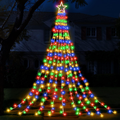 Décorations de Noël Star String Lights 320 LEDs Outdoor Waterfall Tree Lights Avec 13 à